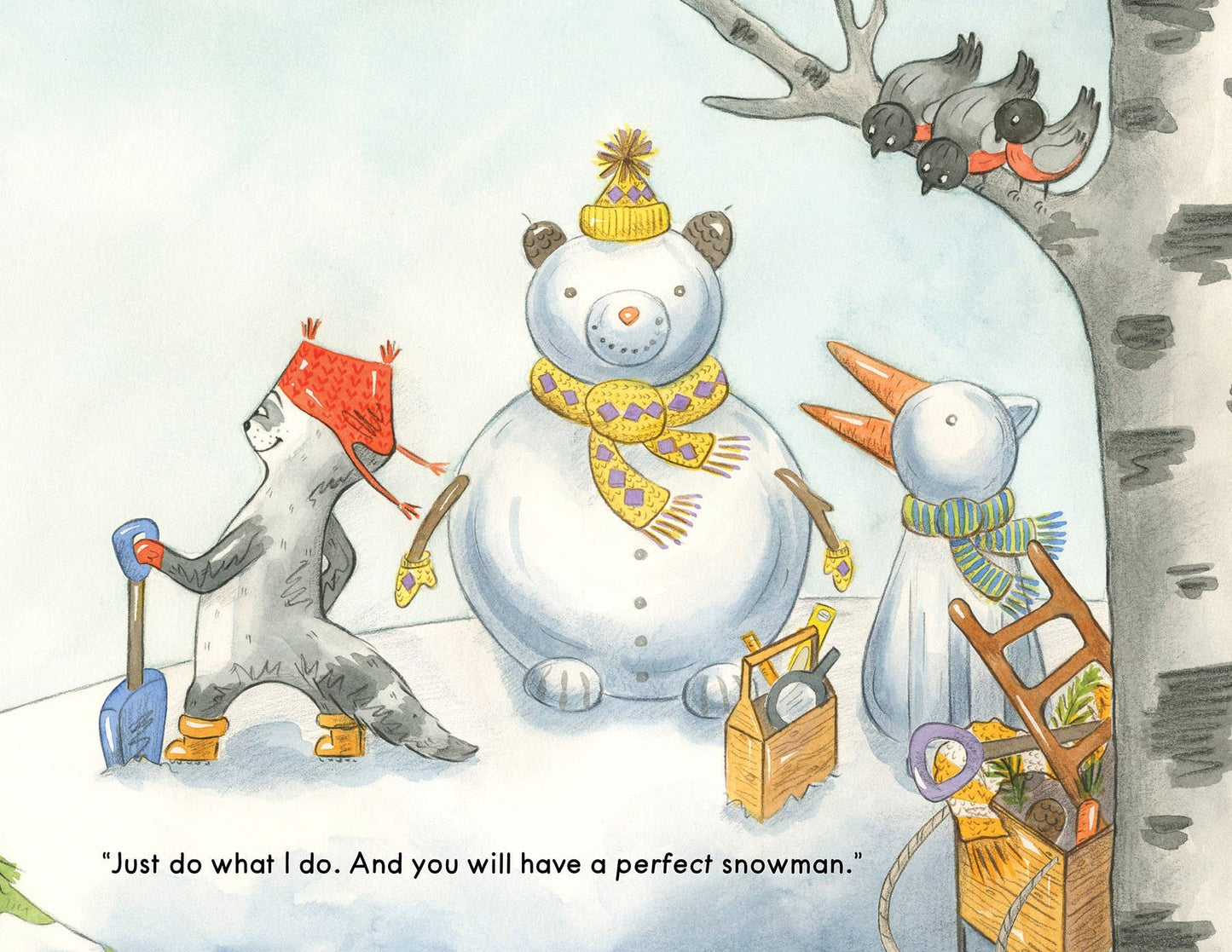 Raccoon's Perfect Snowman, a picture book