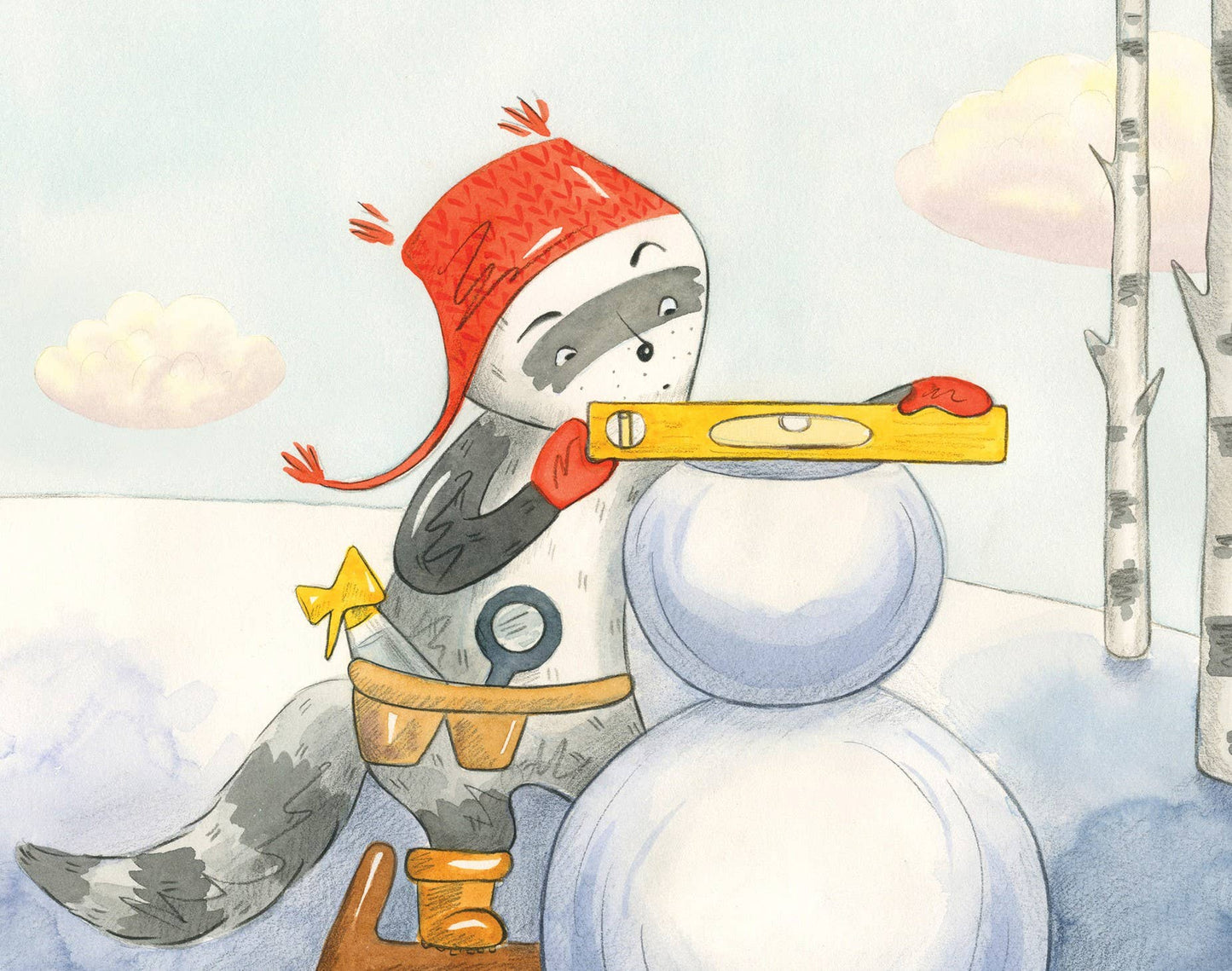 Raccoon's Perfect Snowman, a picture book