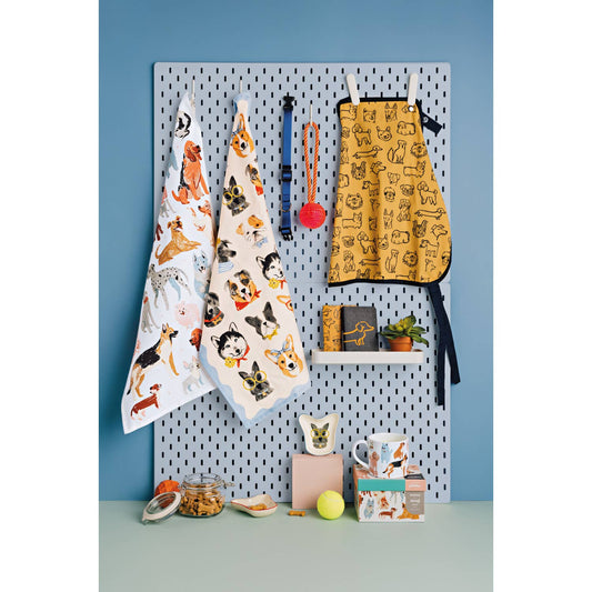 Uptown Dogs Dishtowel: Multi-Colored
