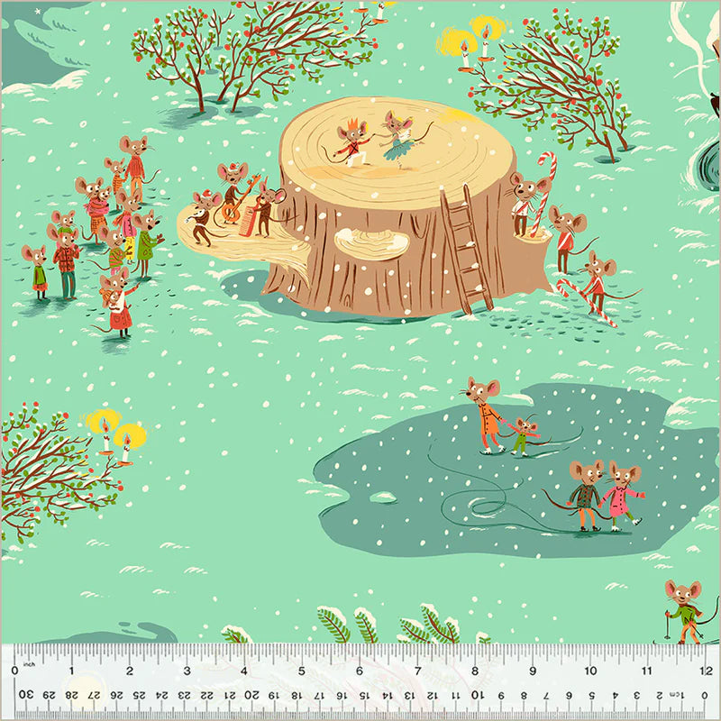 Heather Ross - Christmas Mice Cotton - Studio Edit