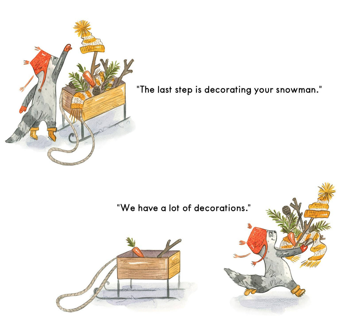 Raccoon's Perfect Snowman, a picture book
