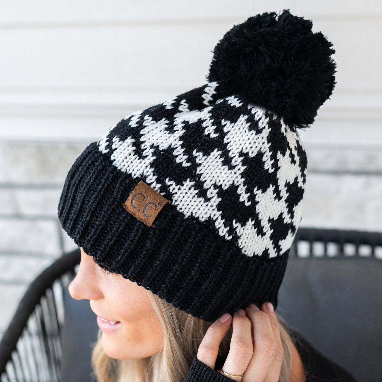 Youth/Adult CC Houndstooth Beanie