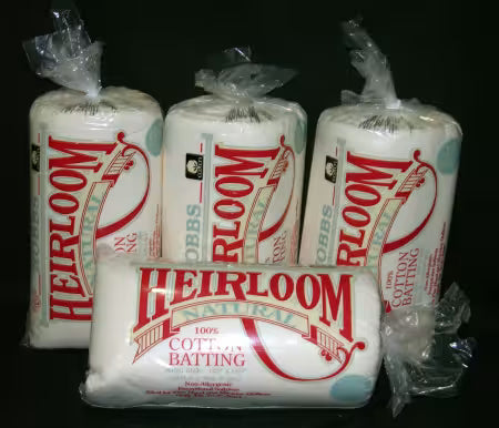 King Size Batting Heirloom Natural Unbleached Cotton 120in x 120in # HHN120