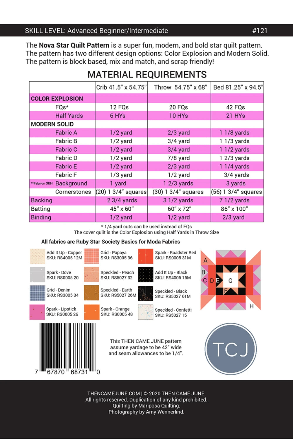 Nova Star Quilt - Then Came June