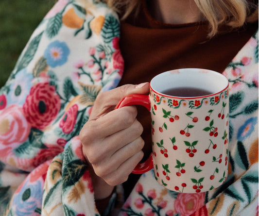 Cherries Porcelain Mug
