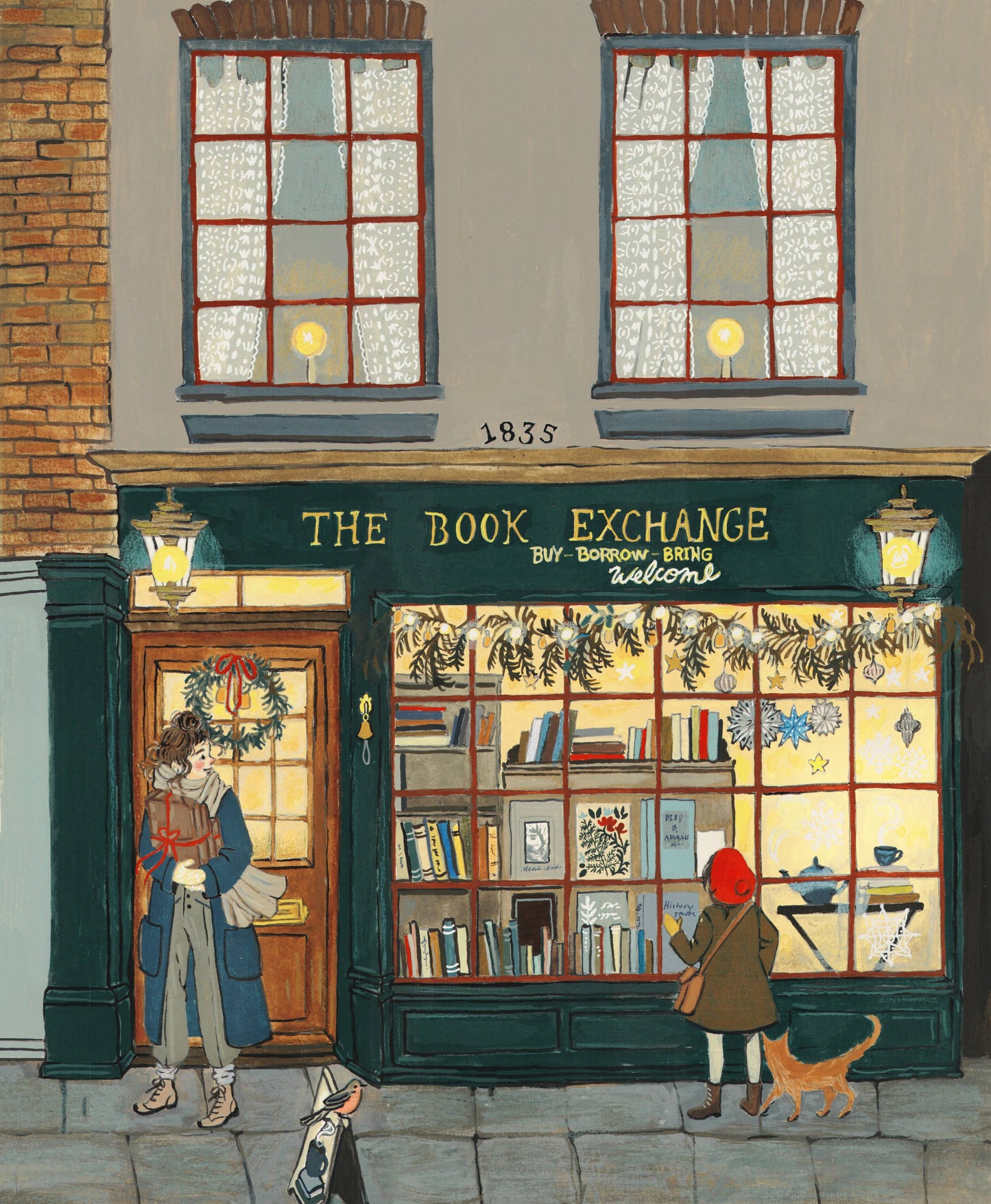 The Book Exchange Art Print: 8x10