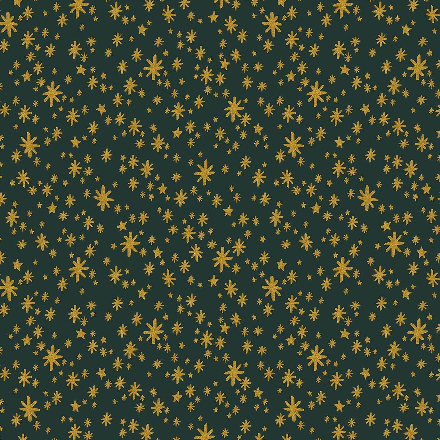 Rifle Paper Co. - Starry Night - Evergreen Metallic Fabric - Holiday Classics - Cotton+Steel