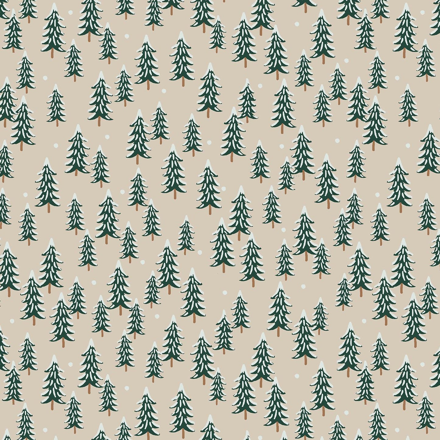 Rifle Paper Co. - Fir Trees - Linen Fabric - Holiday Classics - Cotton+Steel