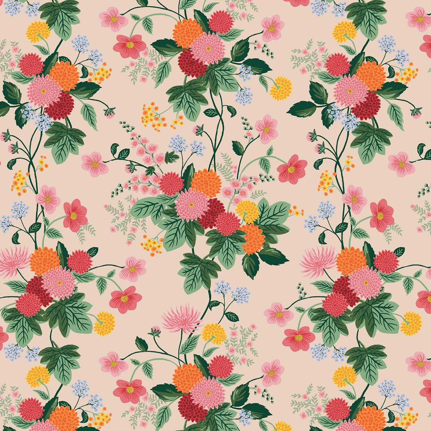 Rifle Paper Co. - Dahlia - Blush Fabric - Cotton+Steel