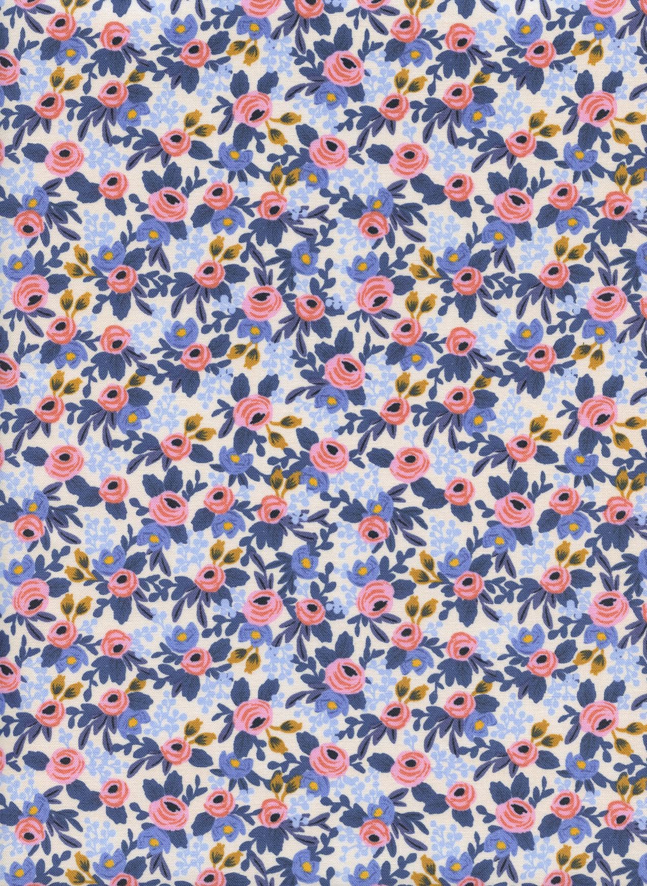 Rifle Paper Co. - Garden Party - Rosa - Periwinkle Fabric - Cotton+Steel