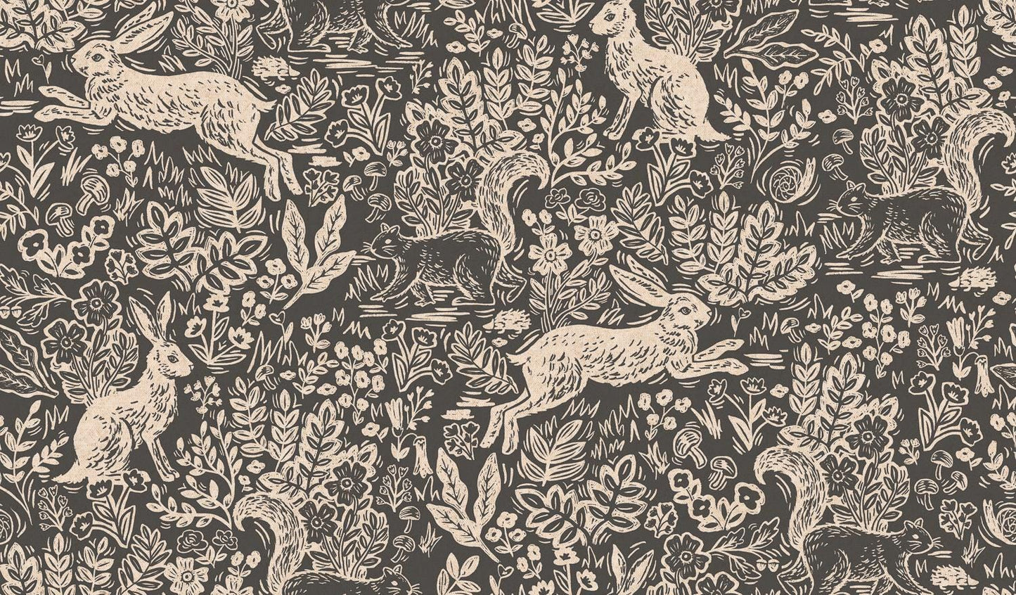 Rifle Paper Co. - Wildwood - Fable - Gray CANVAS Fabric - Cotton+Steel
