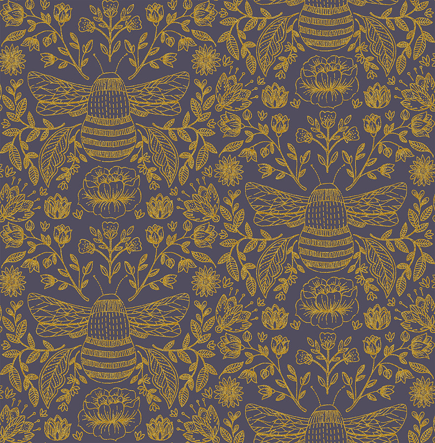 Jade Mosinski - Bee's Knees High Noon Metallic - Twilight in the Cotswolds - Cotton+Steel