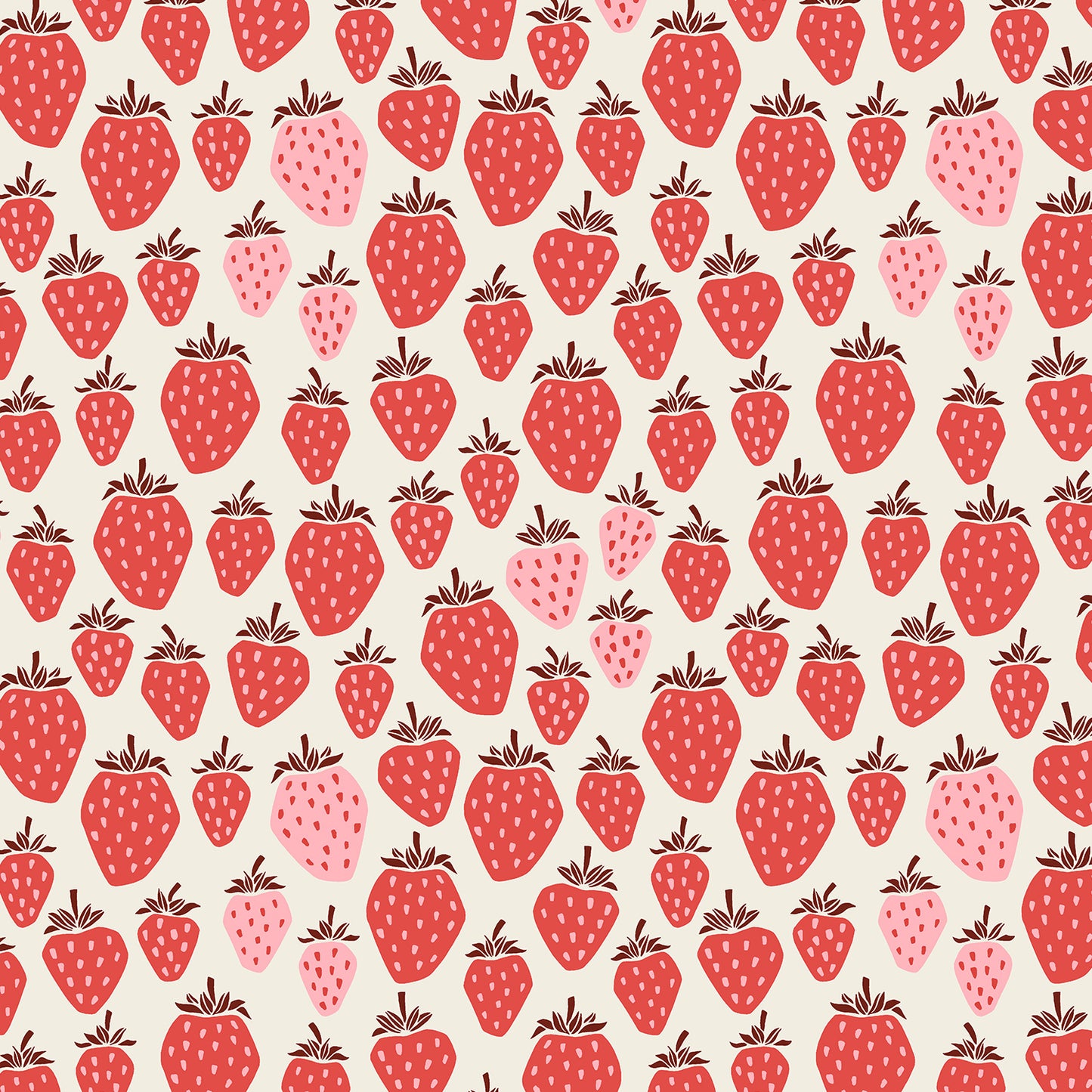 Loes van Oosten - Under the Apple Tree 2 - Queen of Berries Summer Pink - Cotton+Steel