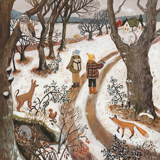 Winter Walk Art Print: 10X10