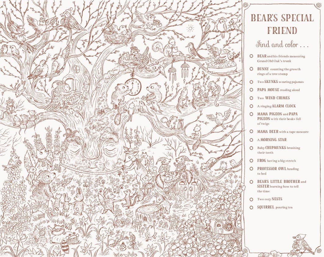 Brown Bear Wood: A Search-and-Find Coloring Book: Over 100