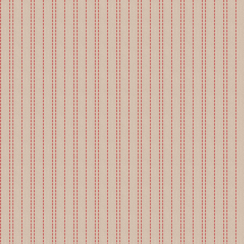 Tilda - Creating Memories - Woven Seamstripe Red -  Brewer