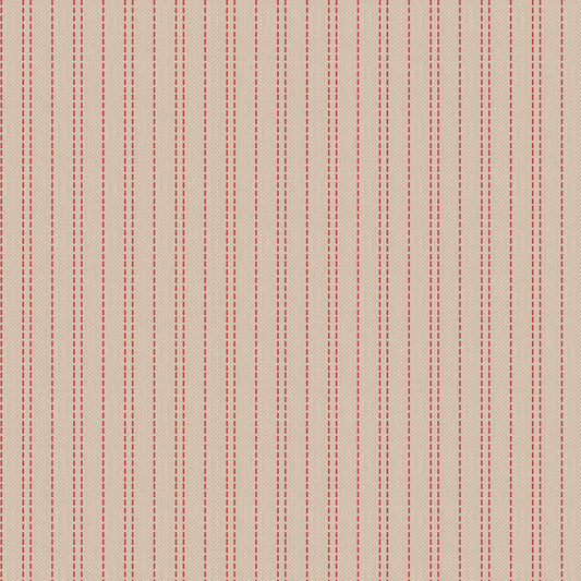 Tilda - Creating Memories - Woven Seamstripe Red -  Brewer