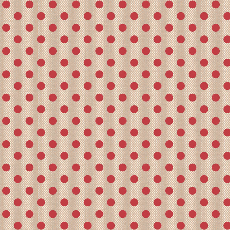 Tilda - Creating Memories - Woven Polkadot Red -  Brewer