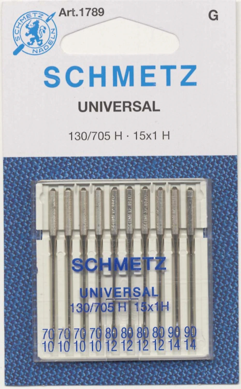 Schmetz Universal Machine Needle Assorted Sizes 70/80/90 10ct # 1789