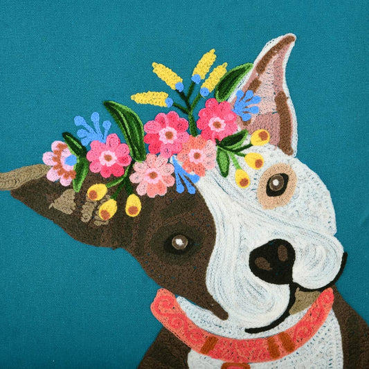 Pitbull Dog Pillow 18X18" - Single