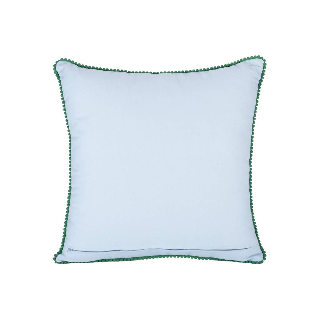 Pitbull Dog with Flower Crown Pillow 18X18" - Single