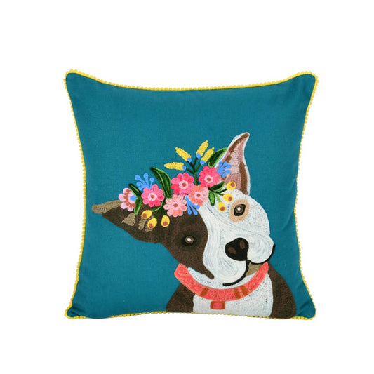 Pitbull Dog Pillow 18X18" - Single