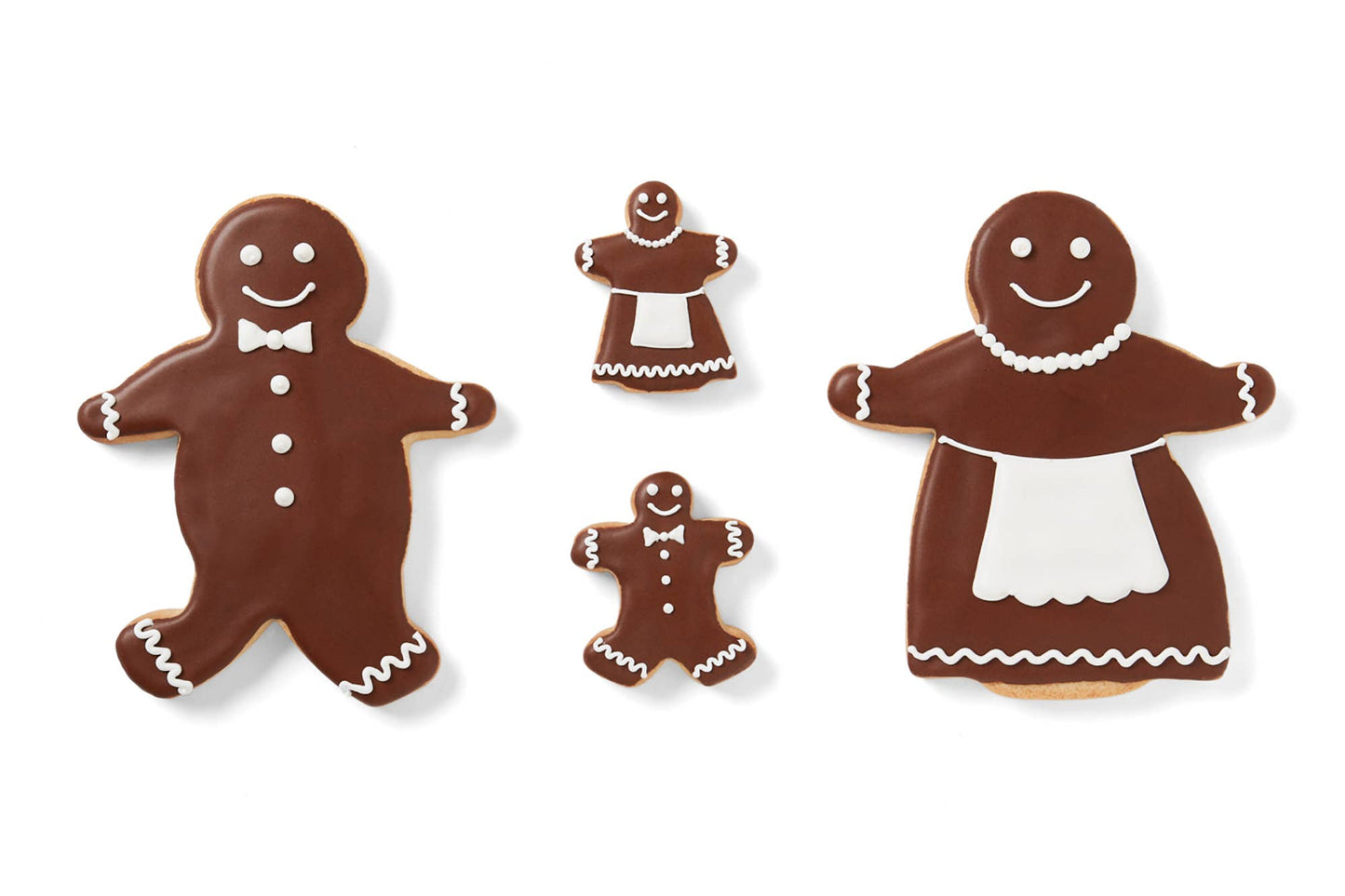 Fox Run Gingerbread Family Cookie Cutter Set, 4-Piece