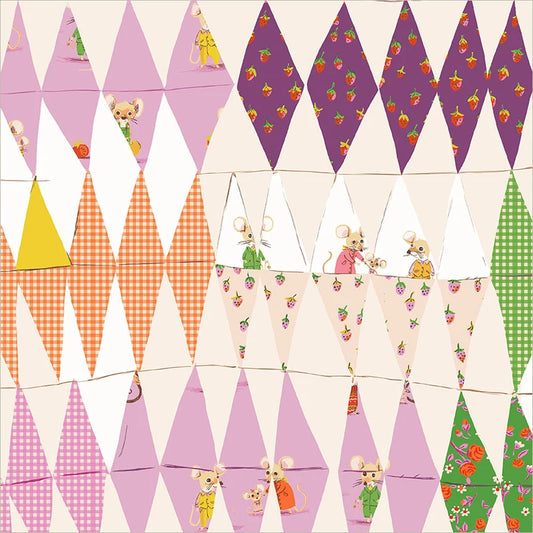 Heather Ross - Trixie Collage Blush Cotton - Heather Ross Favorites