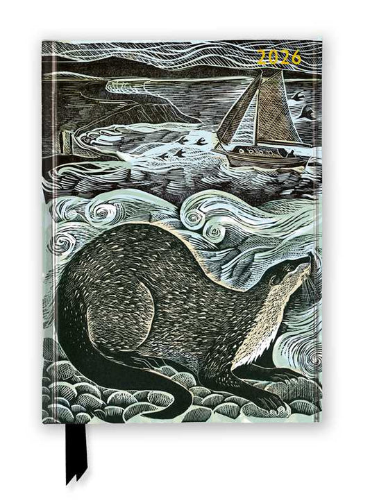 Angela Harding: Shetland Otter and Windsong 2026 Luxury Diary Planner - Page to View with Notes by: Diary; 128 pages / English
