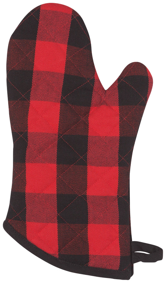 Superior Buffalo Check Red Oven Mitt - Single