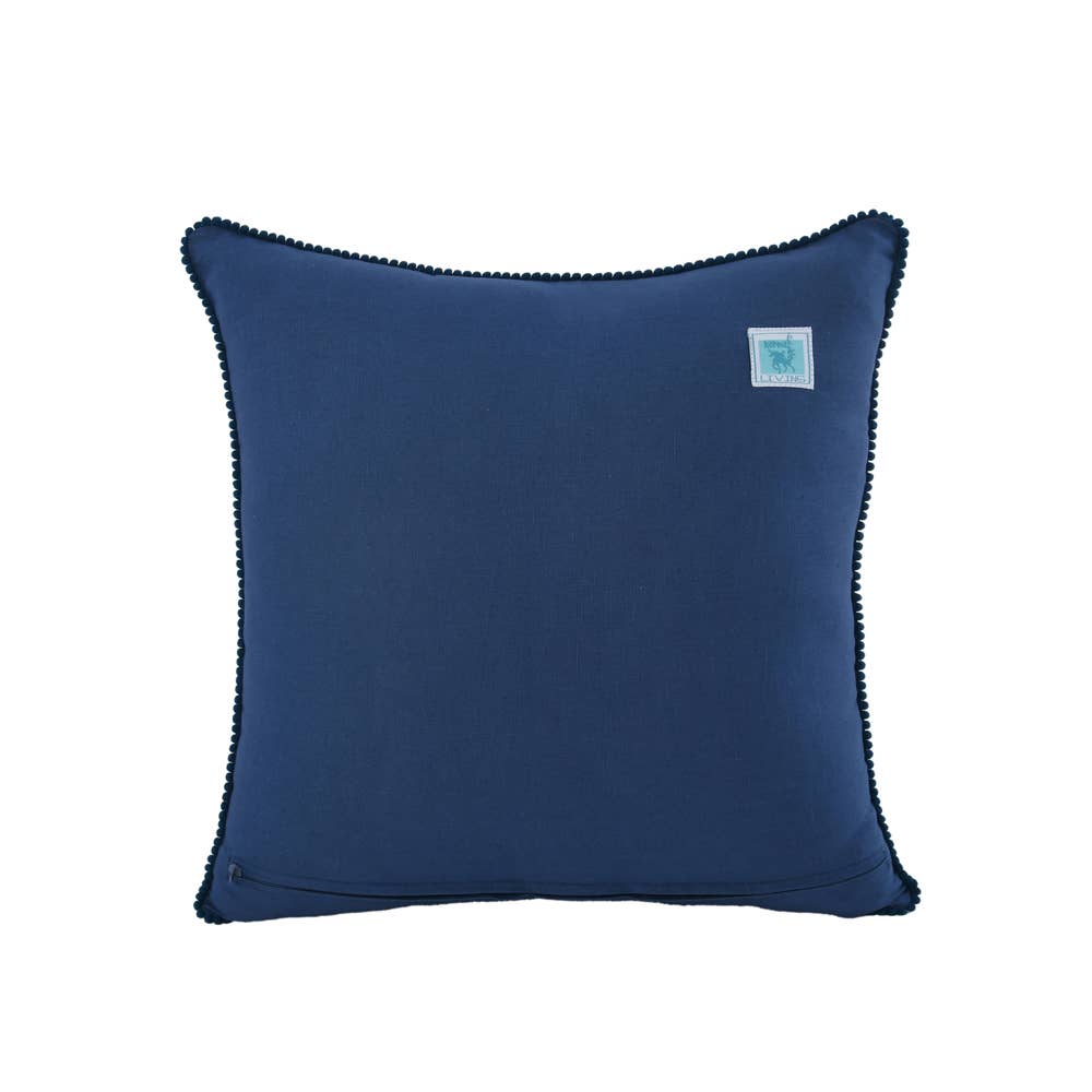 Pug Embroidered Pillow 18x18" - Single