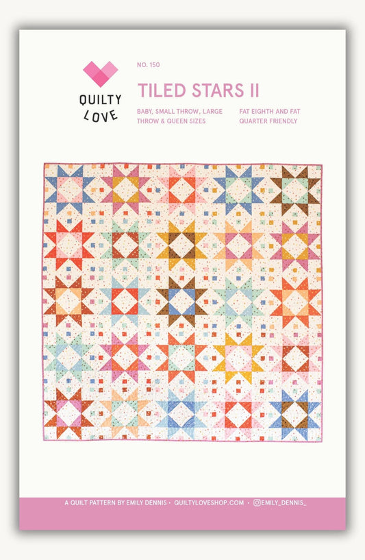 Tiled Stars II Quilt Pattern - PRINTED BOOKLET