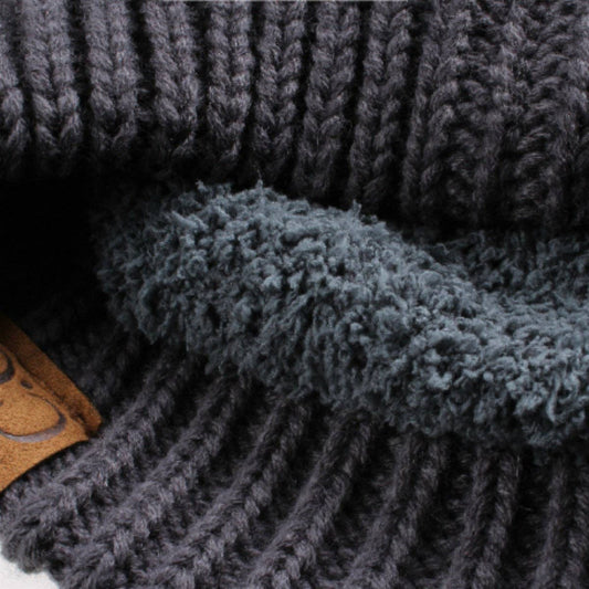 Youth/Adult CC Bold Faux Fur Accented Beanie in Brick