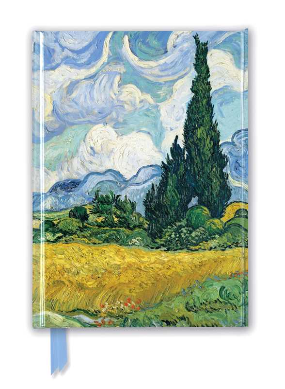 Vincent van Gogh: Wheat Field with Cypresses (Foiled Journal) 6"x 8.5" lined blank book; 176 pages