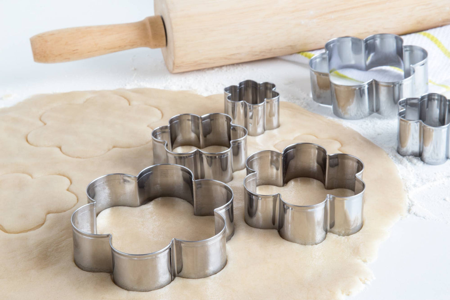 Fox Run Flower Cookie Cutter Set, Stainless Steel, 6-Piece