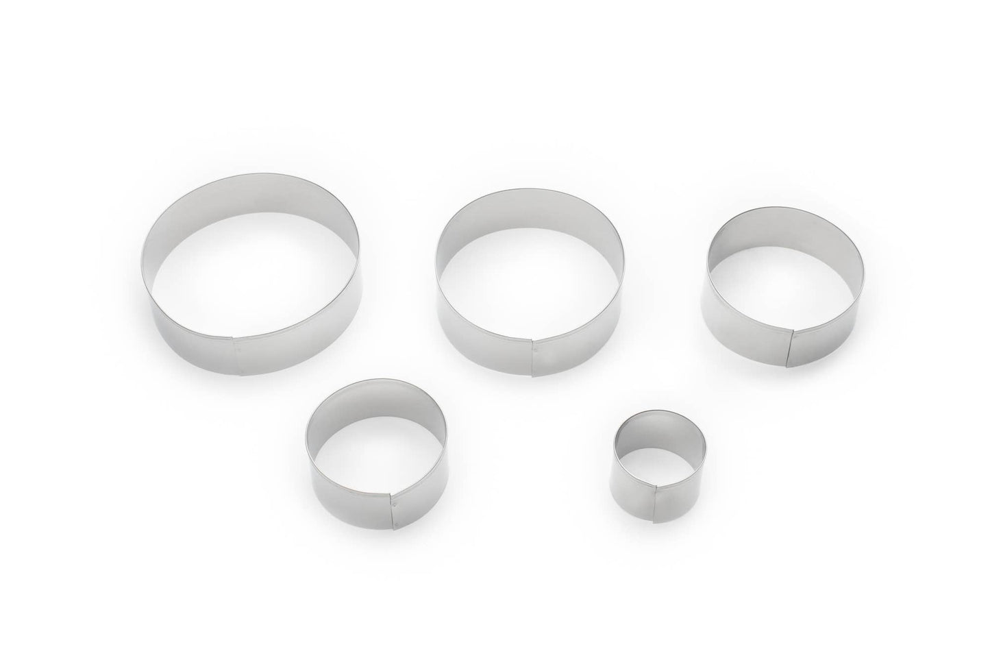 Fox Run Circle Cookie Cutter Set, 5-Piece, 1.5” to 3.5”
