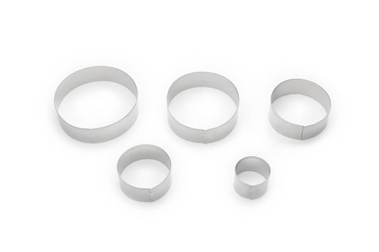 Fox Run Circle Cookie Cutter Set, 5-Piece, 1.5” to 3.5”
