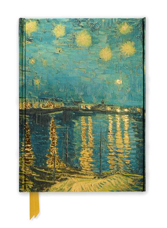 Vincent van Gogh: Starry Night over the Rhône (Foiled Journal) 6"x 8.5" lined blank book; 176 pages