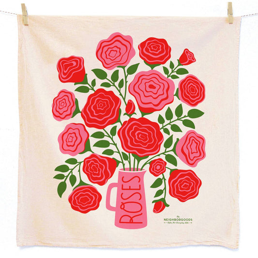 EDIBLE FLOWERS (Rose, Lilac, Marigold) - Tea Towel Set of 3