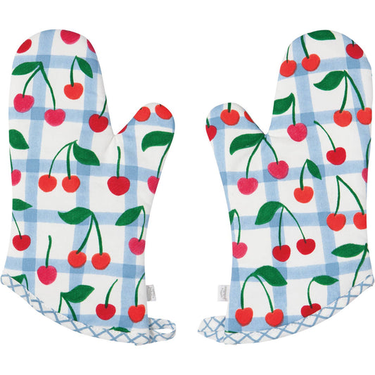 Very Cherry Mitts Set of 2: Multi-Colored