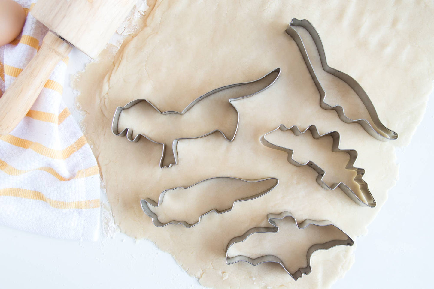 Fox Run Dinosaur Cookie Cutter Set, Stainless Steel, 5-Piece