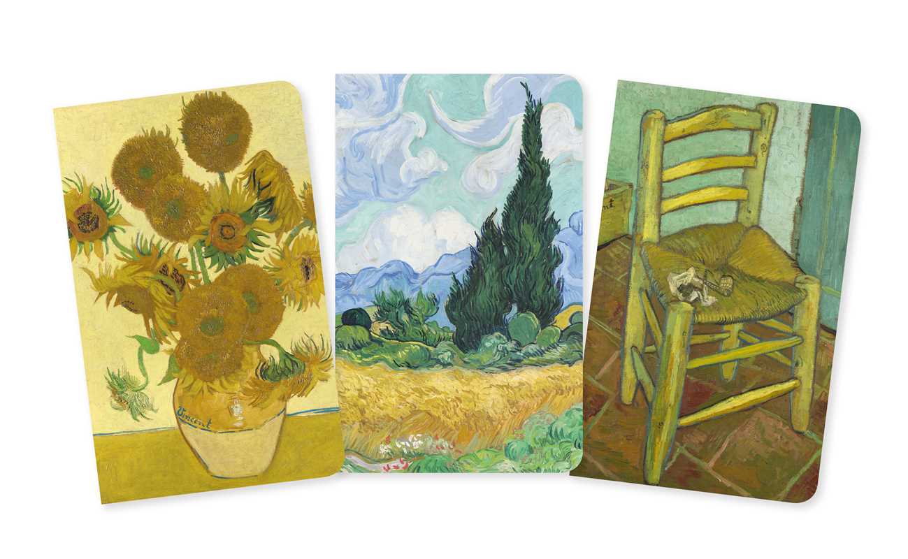 National Gallery: Van Gogh Set of 3 Midi Notebooks by: 4.9"x 7" lined blank book; 64 pages
