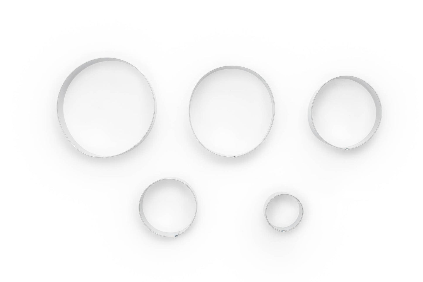 Fox Run Circle Cookie Cutter Set, 5-Piece, 1.5” to 3.5”