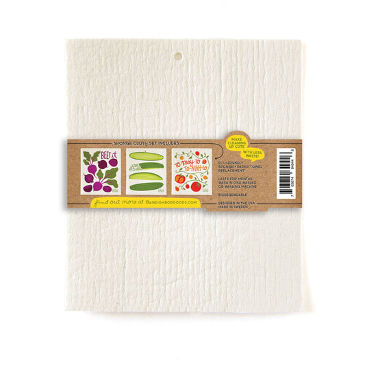 FARMERS MARKET (Beet, Pickle, Tomato)  Sponge Cloth Set of 3
