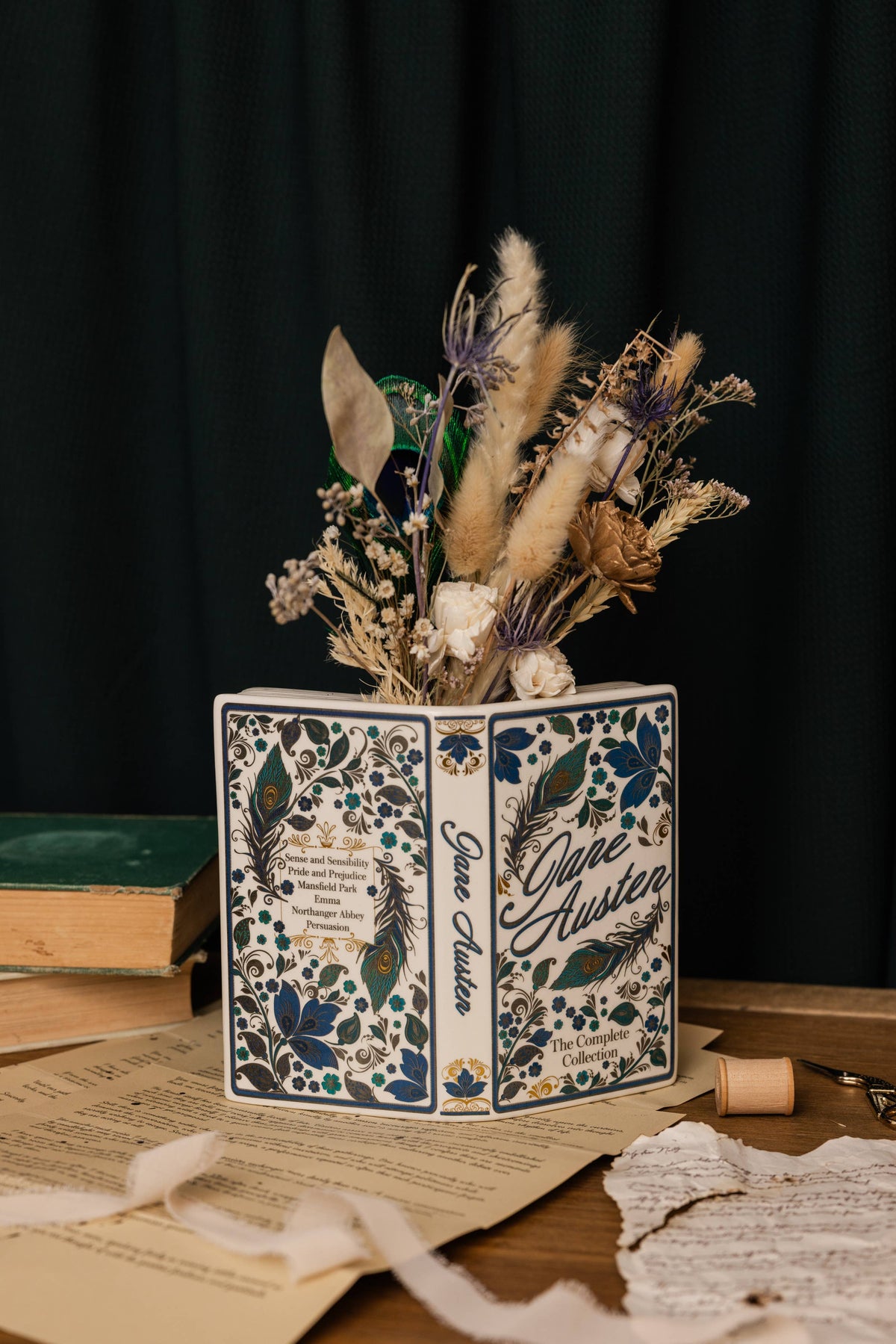 Open Book Vase, Jane Austen Collection