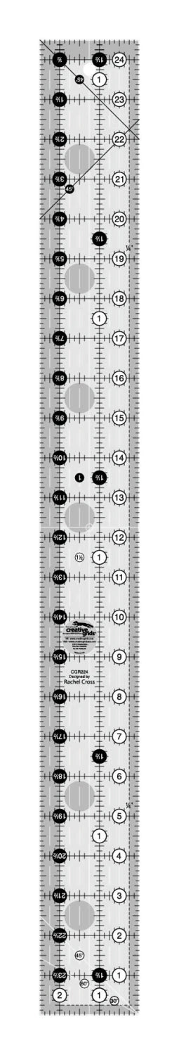 Creative Grids Quilt Ruler 2-1/2in x 24-1/2in Rectangle # CGR224