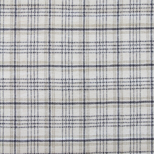 AGF Studio FLANNEL - Crosshatch Plaid Oatmilk (Dobby) - Highlands FLANNEL - AGF