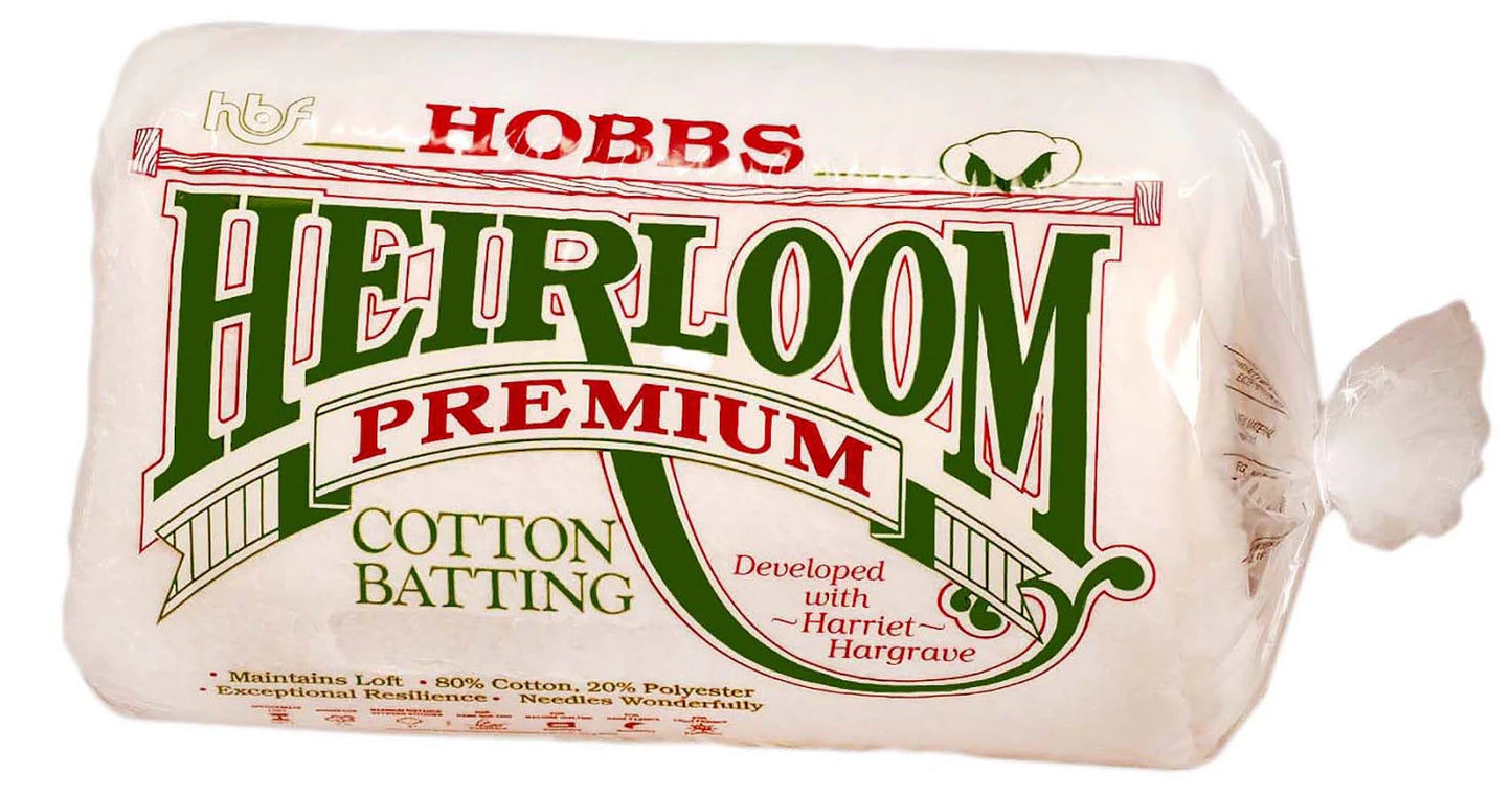 Twin Size Batting Heirloom Premium 80% Cotton 20% Polyester 72in x 90in # HHL72