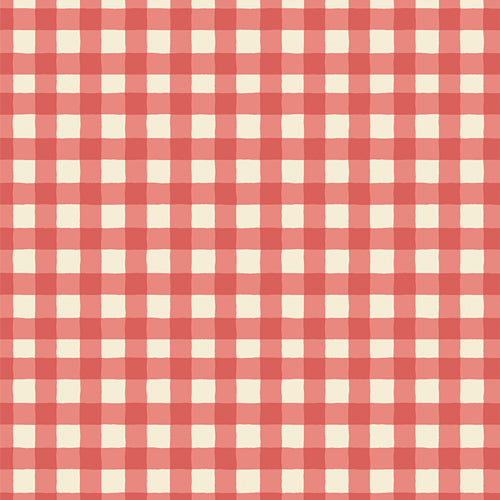 Maureen Cracknell -  Storyteller Plaids - Small Plaid of my Dreams Coral  - Art Gallery Fabrics