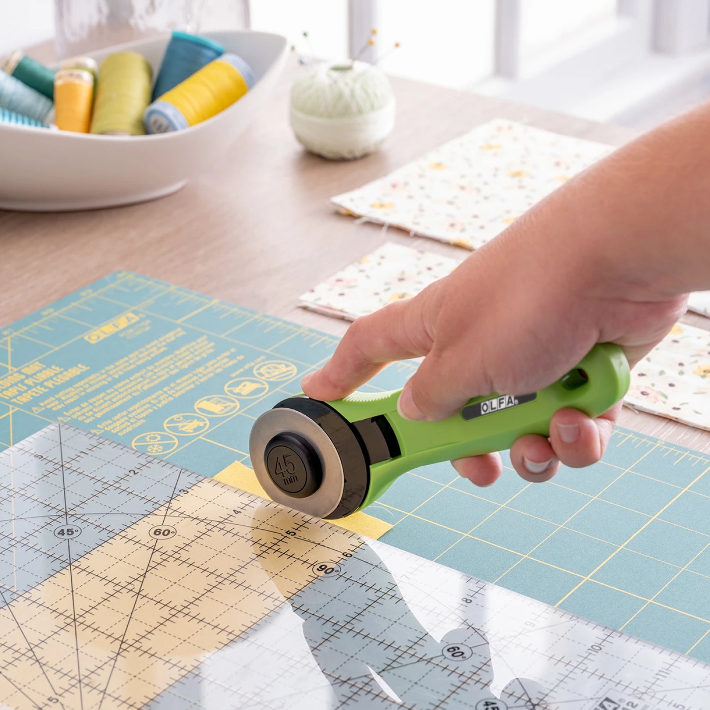 OLFA 45mm Quick-Change Rotary Cutter Lime # RTY2CLGR